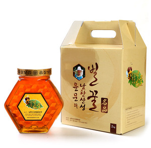 자연숙성 꿀 2.2kg(육각유리꿀병) [50년 전통][남한산성벌꿀농장]